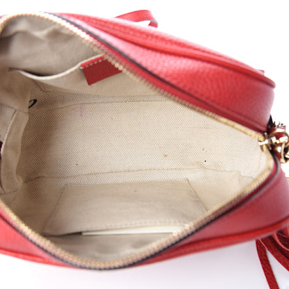Gucci Pebbled Calfskin Small Soho Disco Bag Tabasco Red 4 of 8