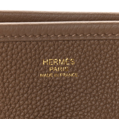 Hermes Taurillon Clemence Evelyne III PM Beige De Weimar 6 of 9