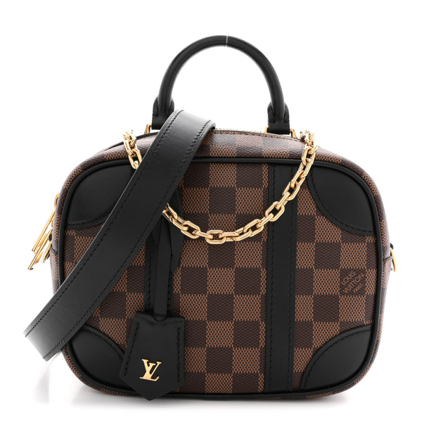 【ちゃんはる】Louis Vuitton ブラックボディバッグ Louis Vuitton Damier Ebene Valisette Souple BB Black 1878395