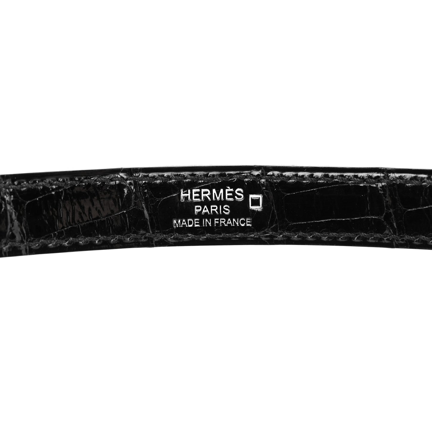 Shiny Alligator Kelly Sellier 25 Black