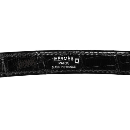 Hermes Shiny Alligator Kelly Sellier 25 Black 8 of 12