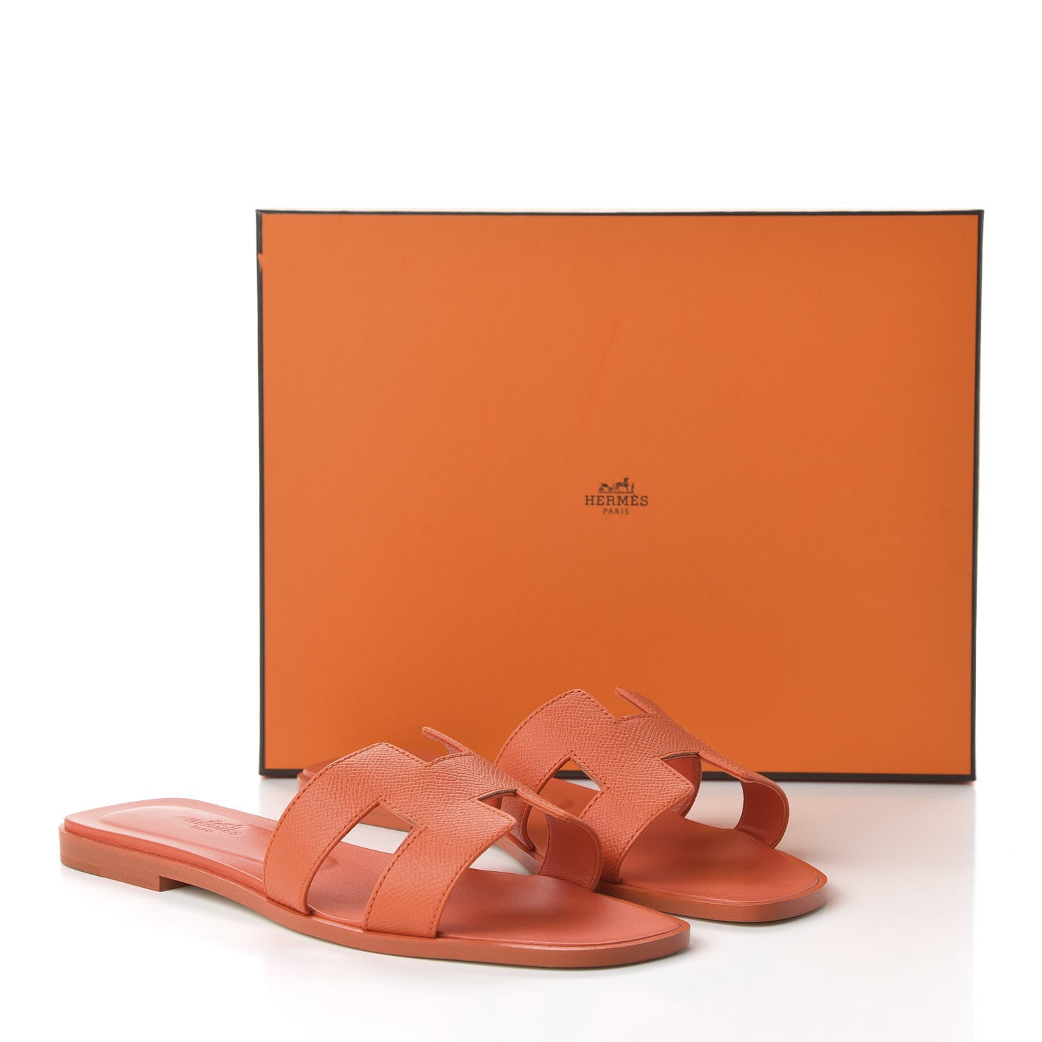 Hermes Epsom Oran Sandals 39 Orange Poppy 9 of 9