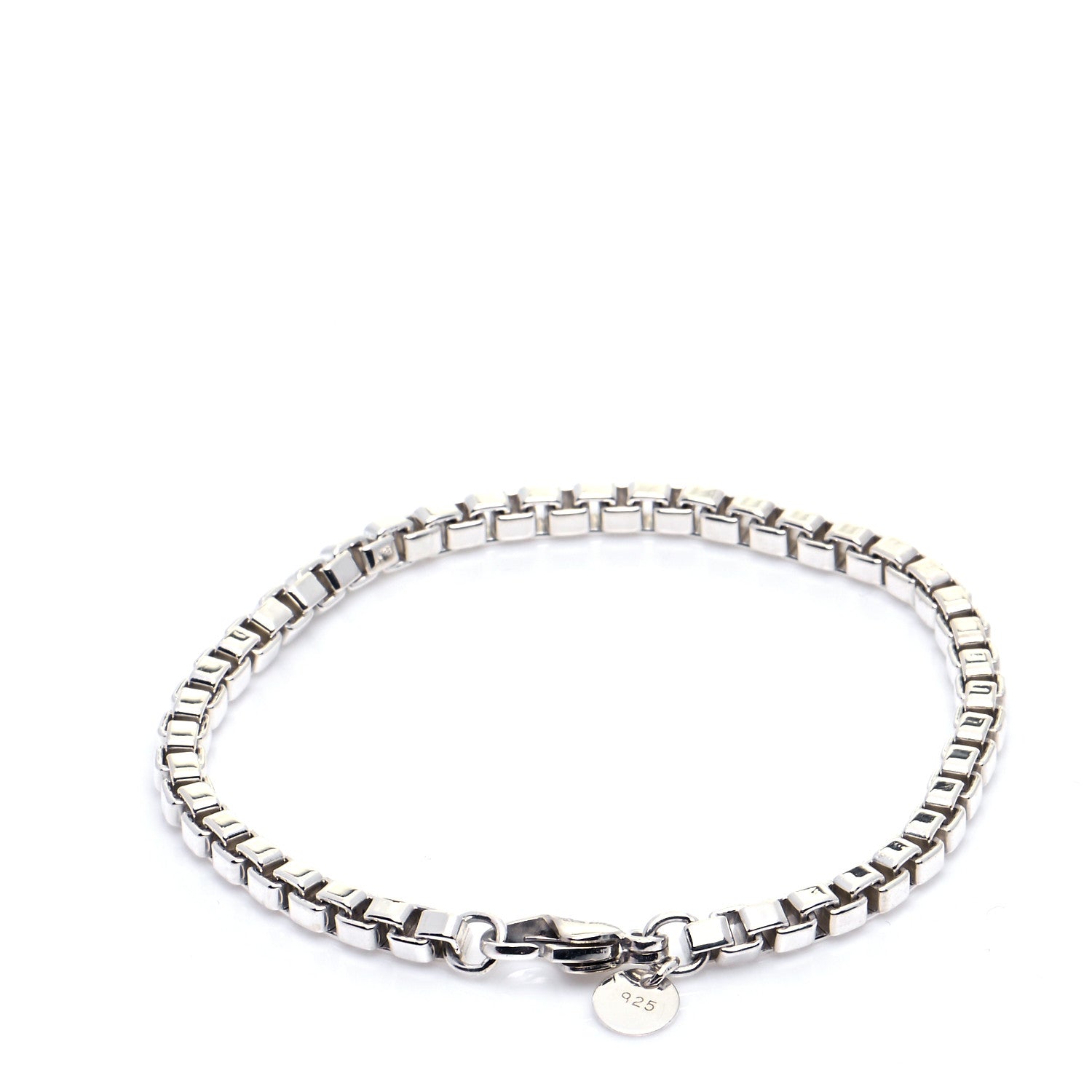 Tiffany Sterling Silver 4mm Venetian Link Bracelet 3 of 5