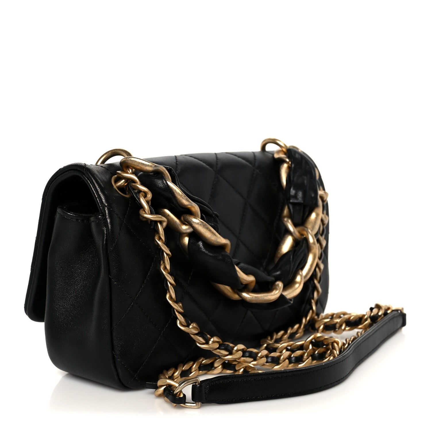 Chanel Shiny Lambskin Chain Is More Flap Black 3 of 11