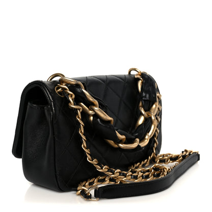Chanel Shiny Lambskin Chain Is More Flap Black 3 of 11