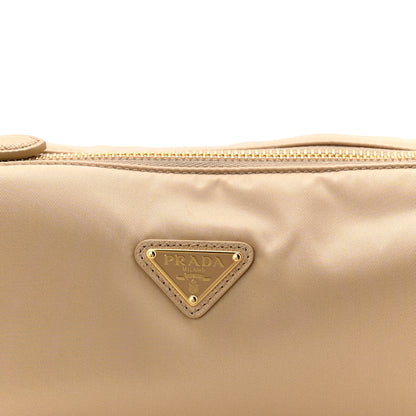 Prada Re-Nylon Triangle Pouch Shoulder Bag Camel Brown 8 of 10
