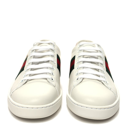 Gucci Calfskin Cat Embroidered Womens Ace Sneakers 38 White Green 2 of 9