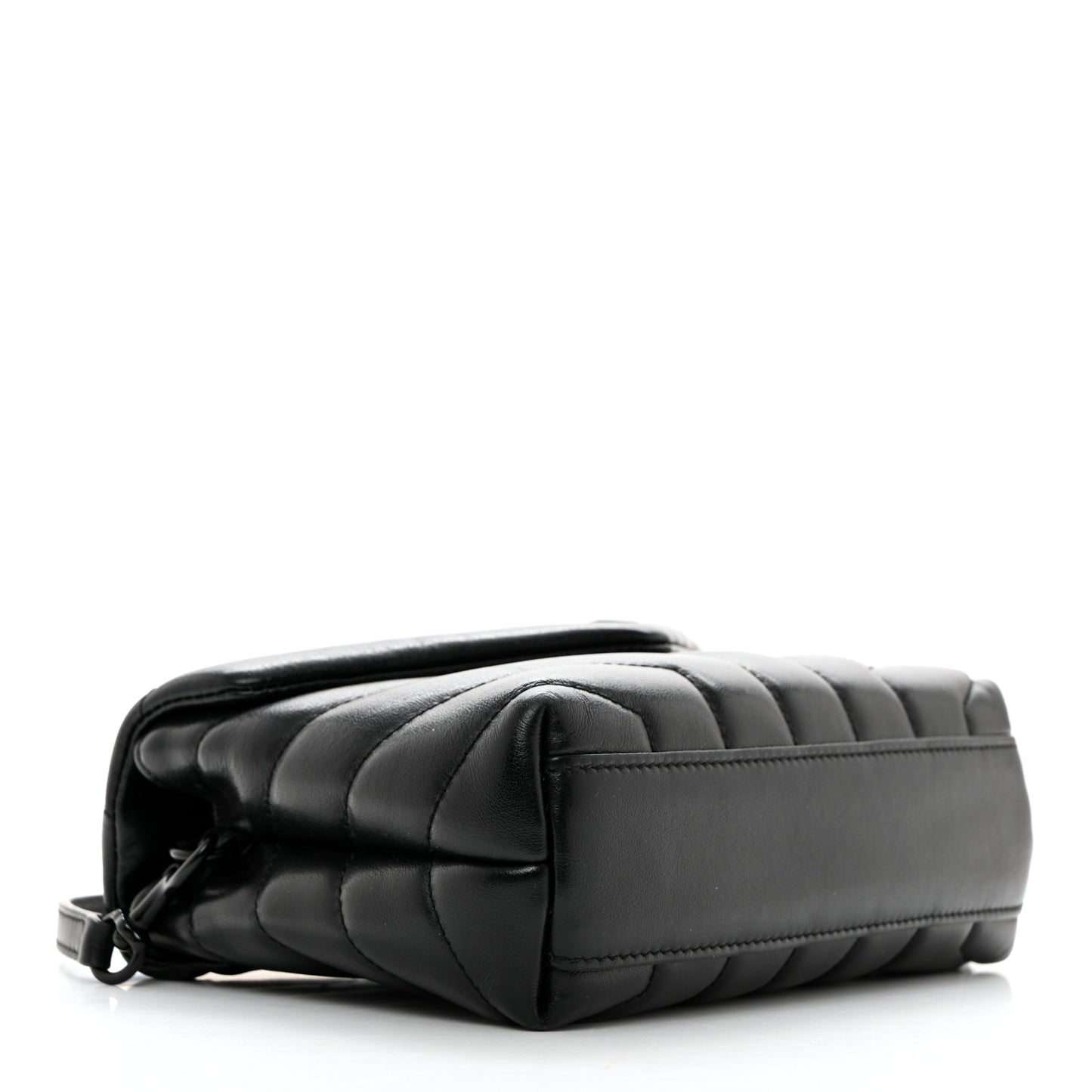 Calfskin Y Quilted Monogram Toy Loulou Crossbody Bag Black