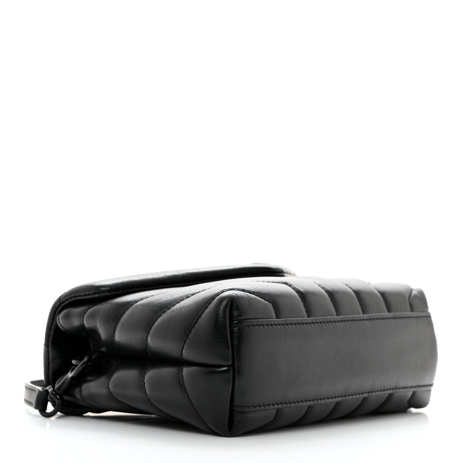Saint Laurent Calfskin Y Quilted Monogram Toy Loulou Crossbody Bag Black 4 of 11