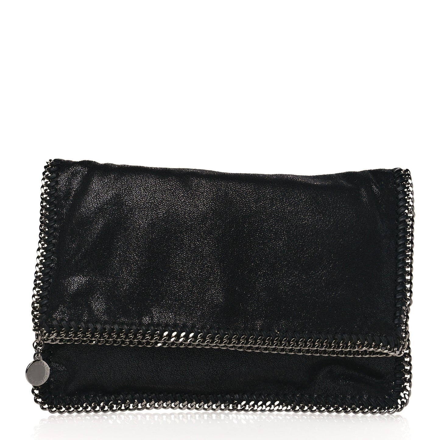 Shaggy Deer Falabella Fold Over Clutch Black