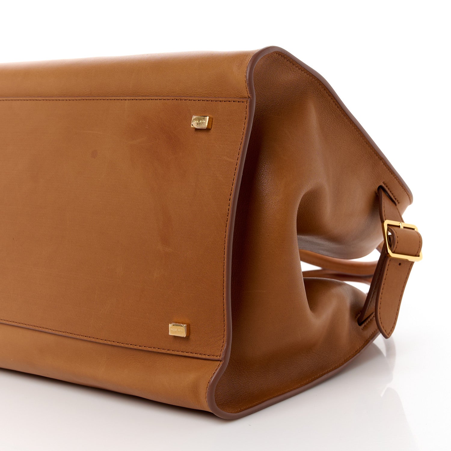 The Row Polished Saddle Calfskin Soft Margaux 15 Cuir 10 of 14
