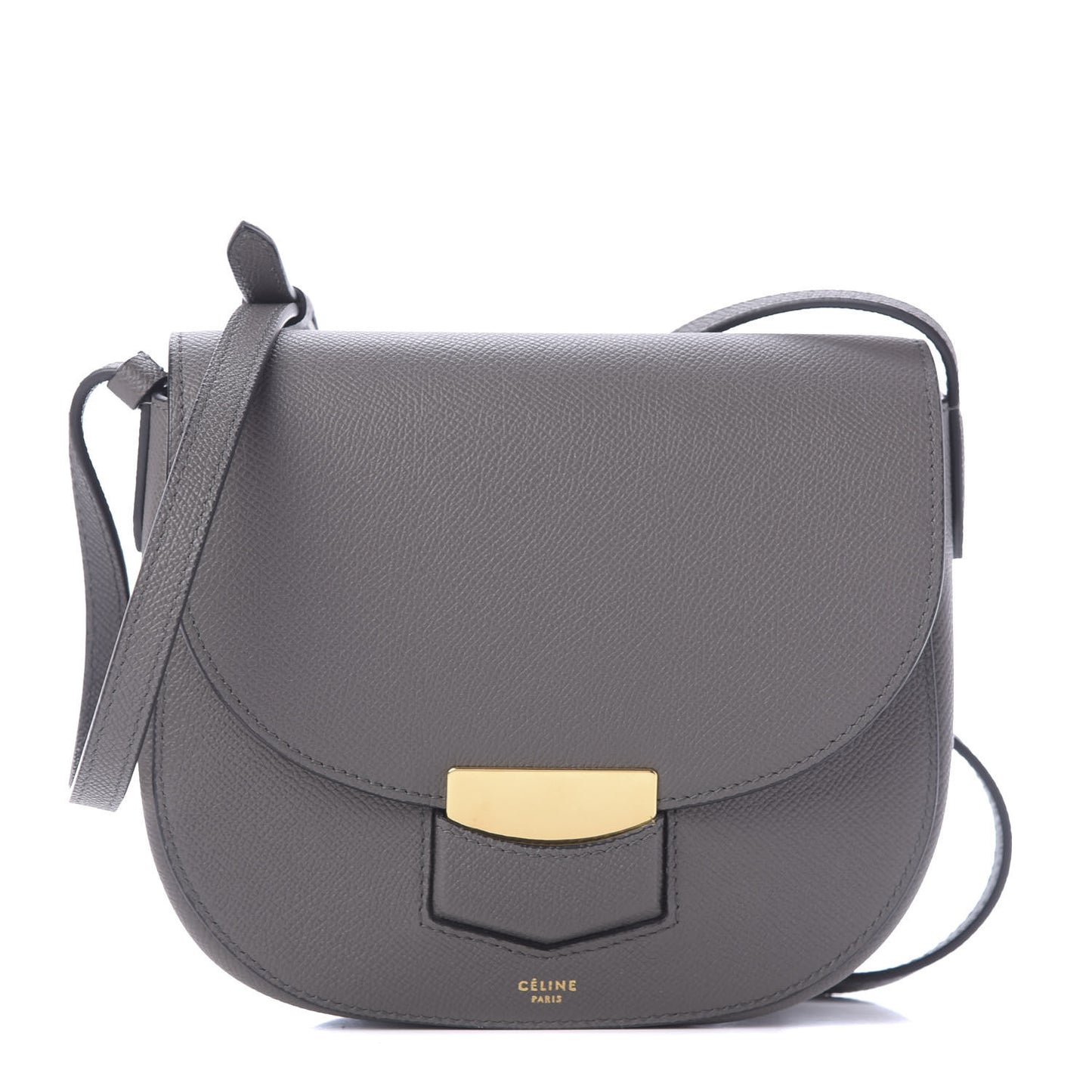 Baby Grained Calfskin Small Trotteur Grey