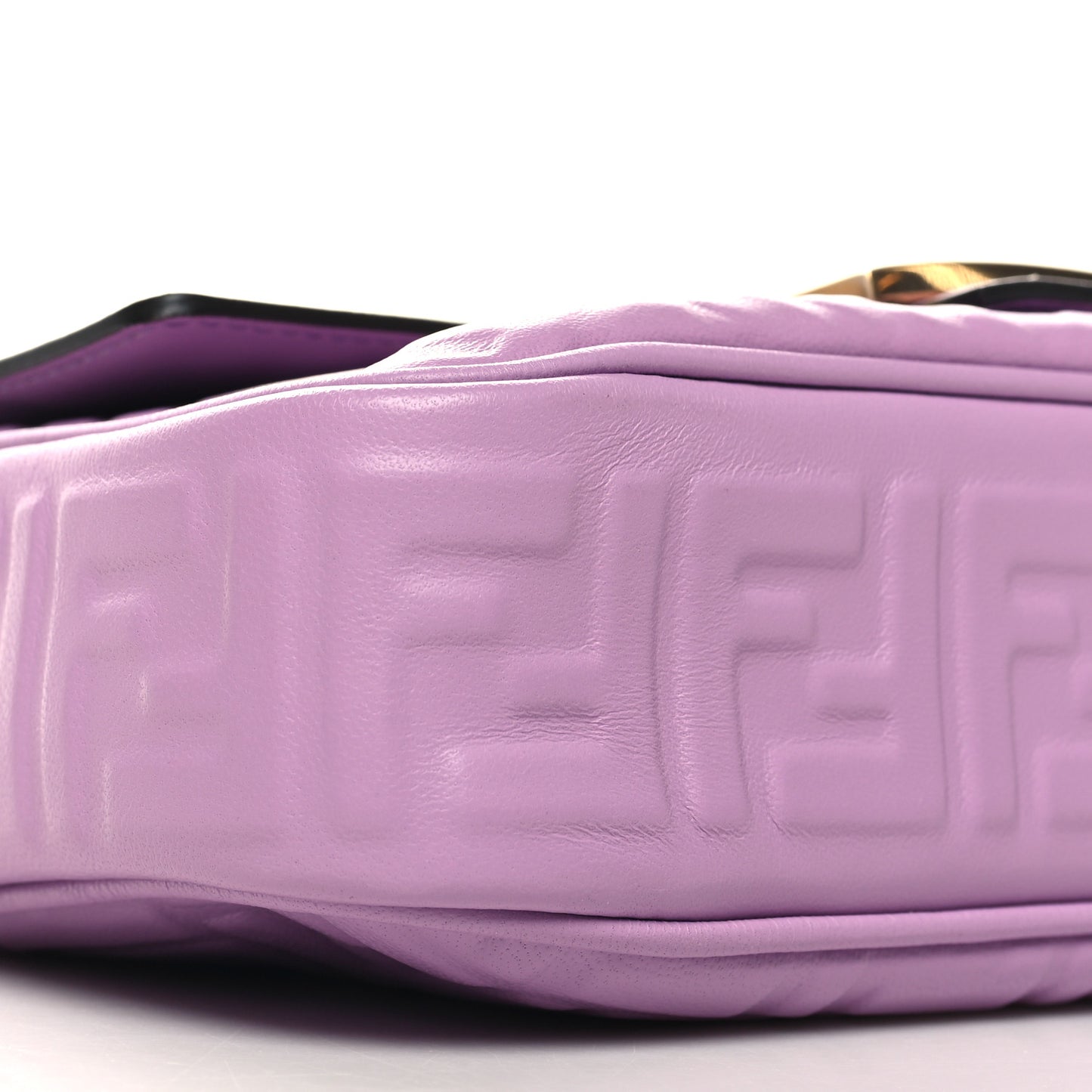 Nappa FF Embossed Small Midi Chain Baguette Violetta