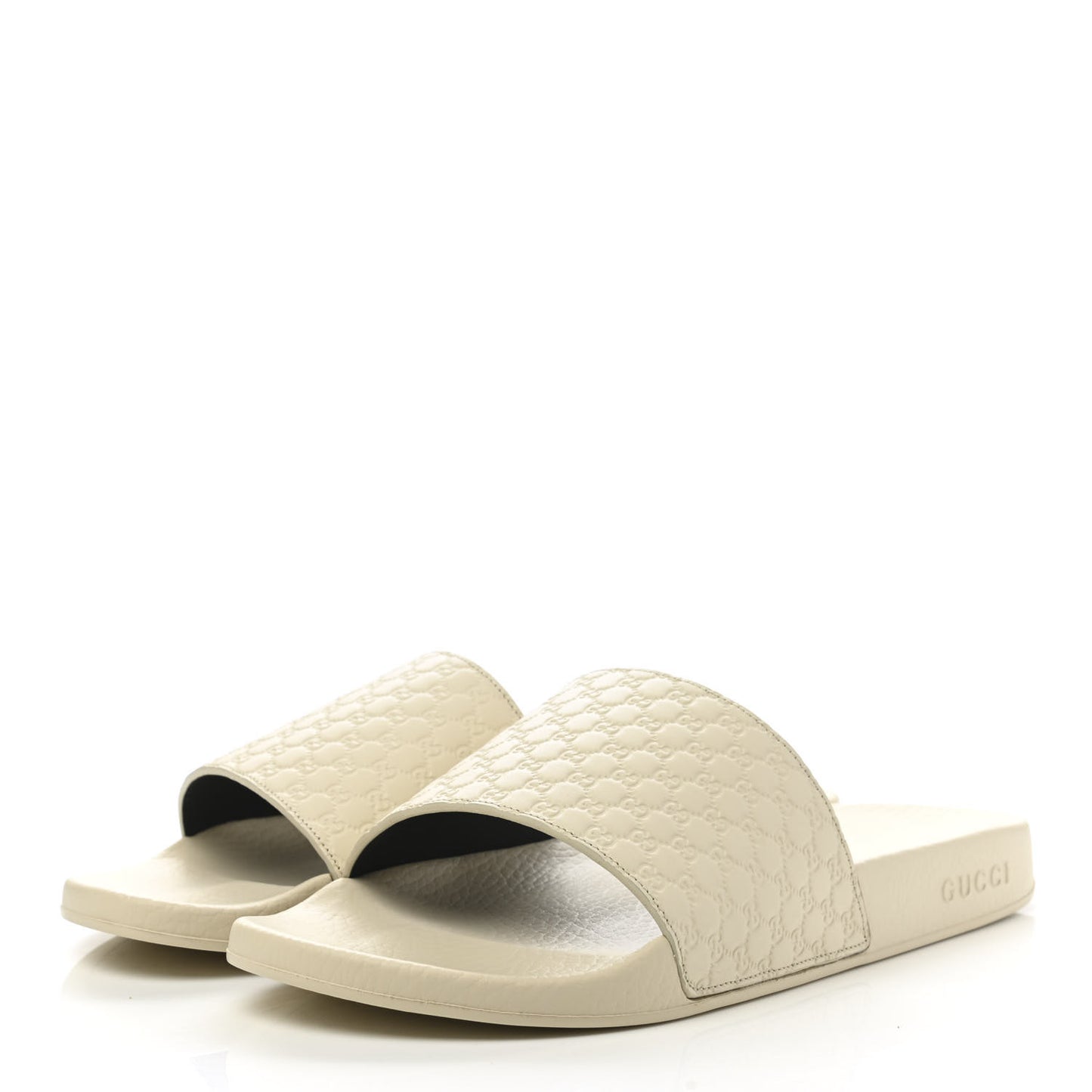 Microguccissima Mens Slide Sandals 10 Ivory