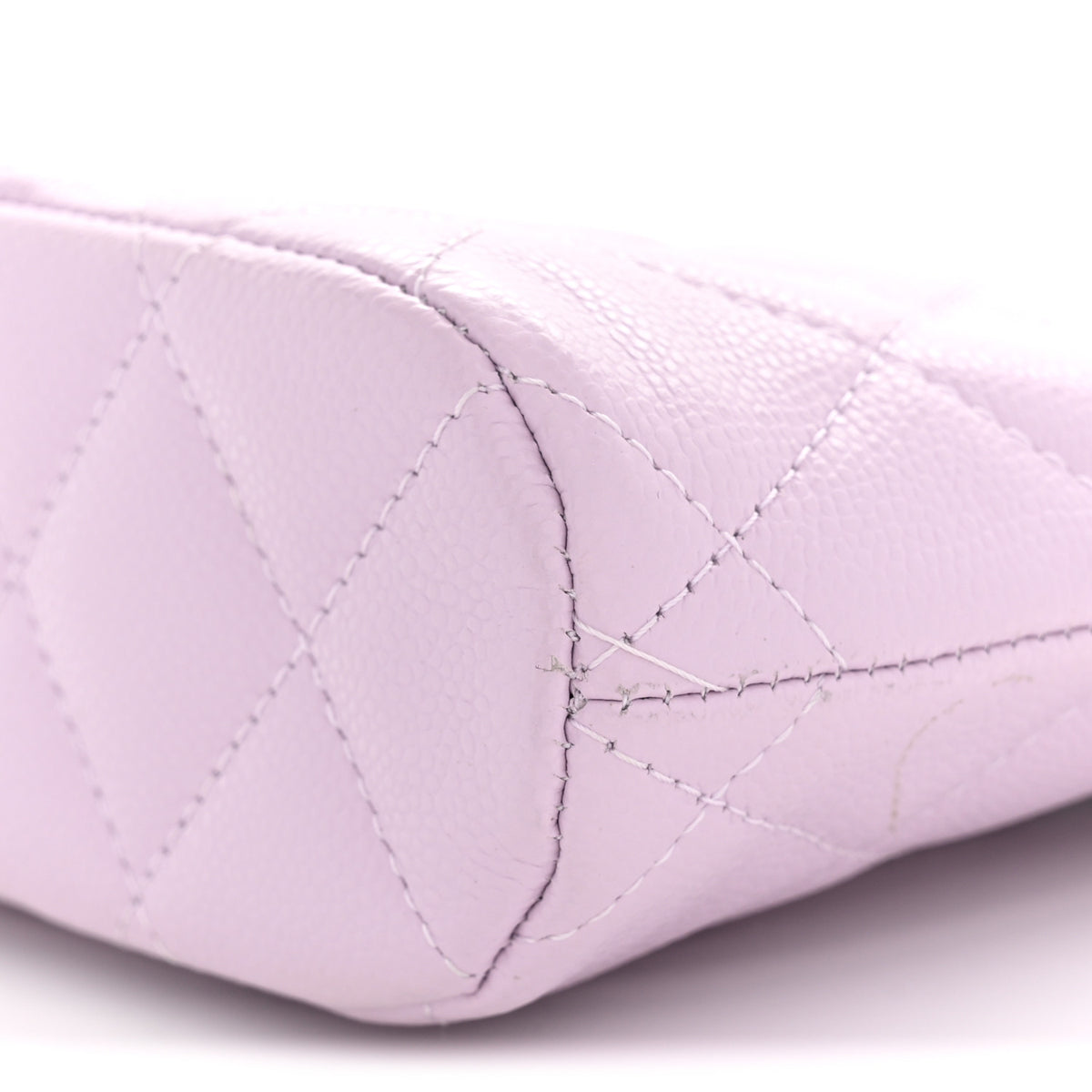 Chanel Caviar Quilted Mini Classic Clutch With Chain Light Purple 10 of 12