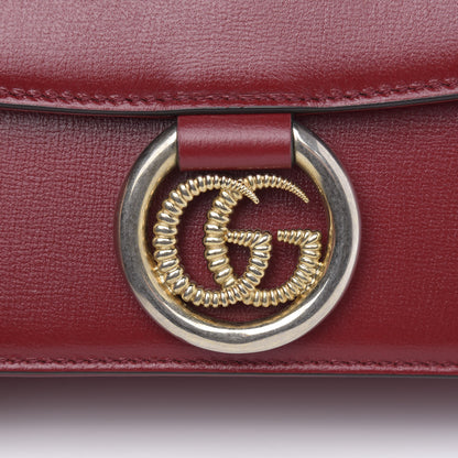 Gucci Textured Calfskin Small Torchon GG Ring Shoulder Bag New Cherry Red 10 of 10