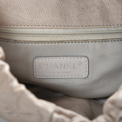Chanel Caviar Quilted Large Elastic Tote Gray 5 of 8