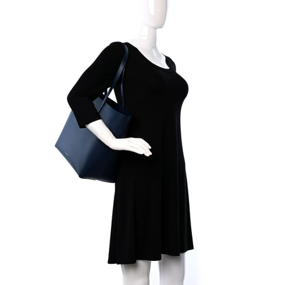 Mansur Gavriel Calfskin Large Shopping Tote Blue 2 of 16