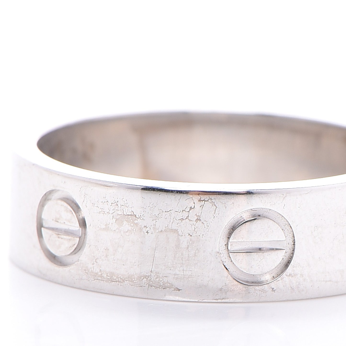 18K White Gold 5.5mm LOVE Ring 58 8.25