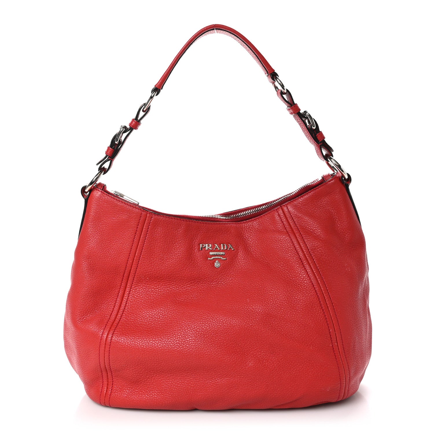 Prada Vitello Phenix Hobo Rosso 1 of 11