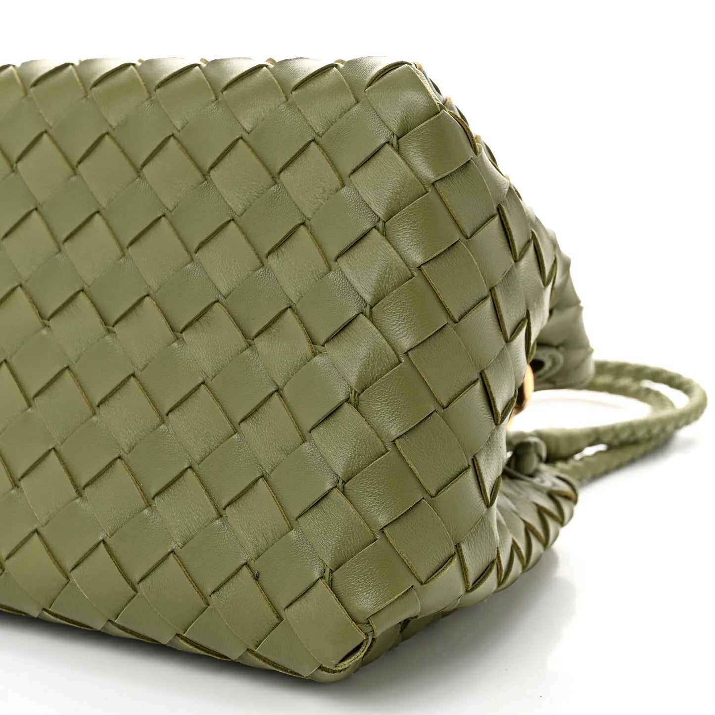 Nappa Intrecciato Small Parachute Shoulder Matcha