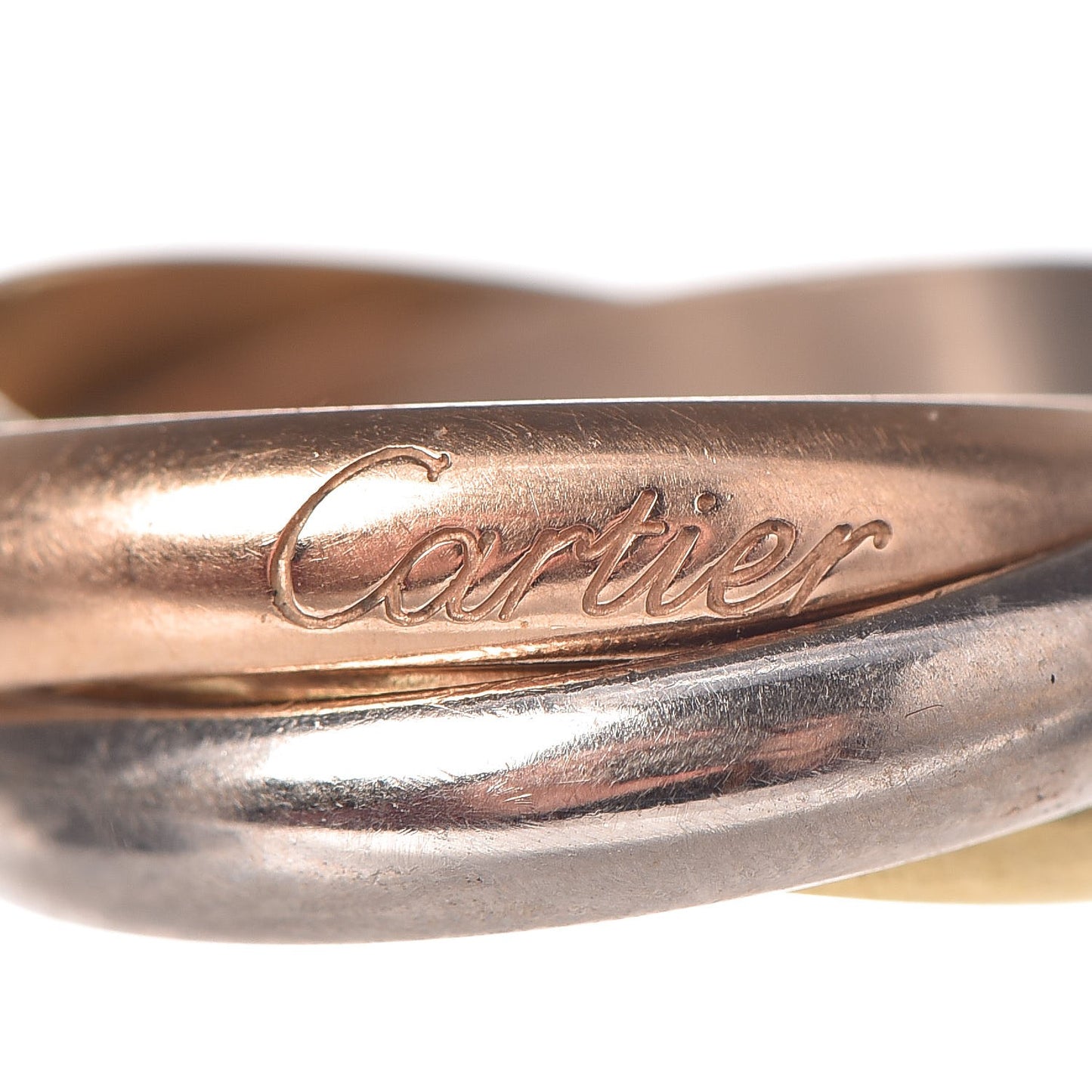 18K Pink Yellow White Gold Classic Trinity Ring 57 8