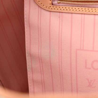 Louis Vuitton Damier Azur Neo Neverfull MM Rose Ballerine 10 of 11