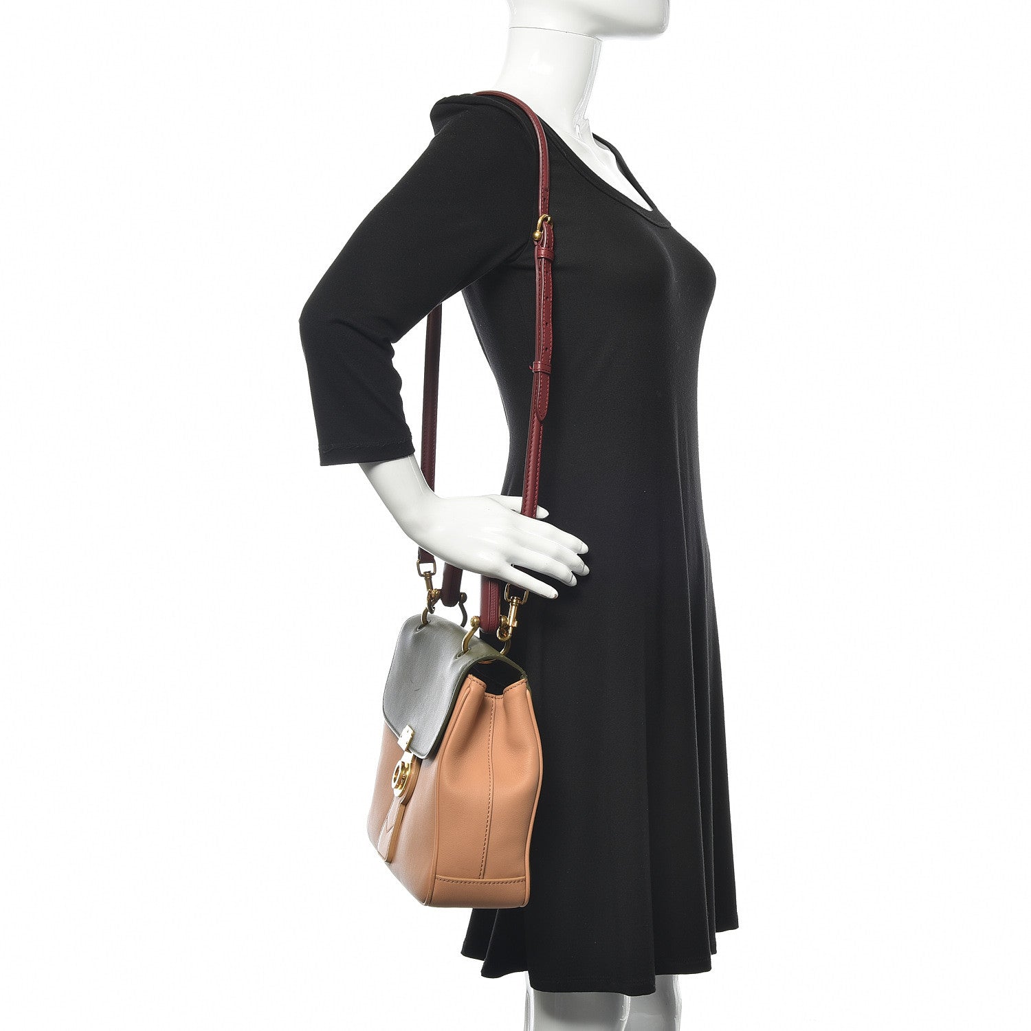 Burberry Trench Calfskin Medium DK88 Top Handle Bag Pale Clementine Moss Green 2 of 15