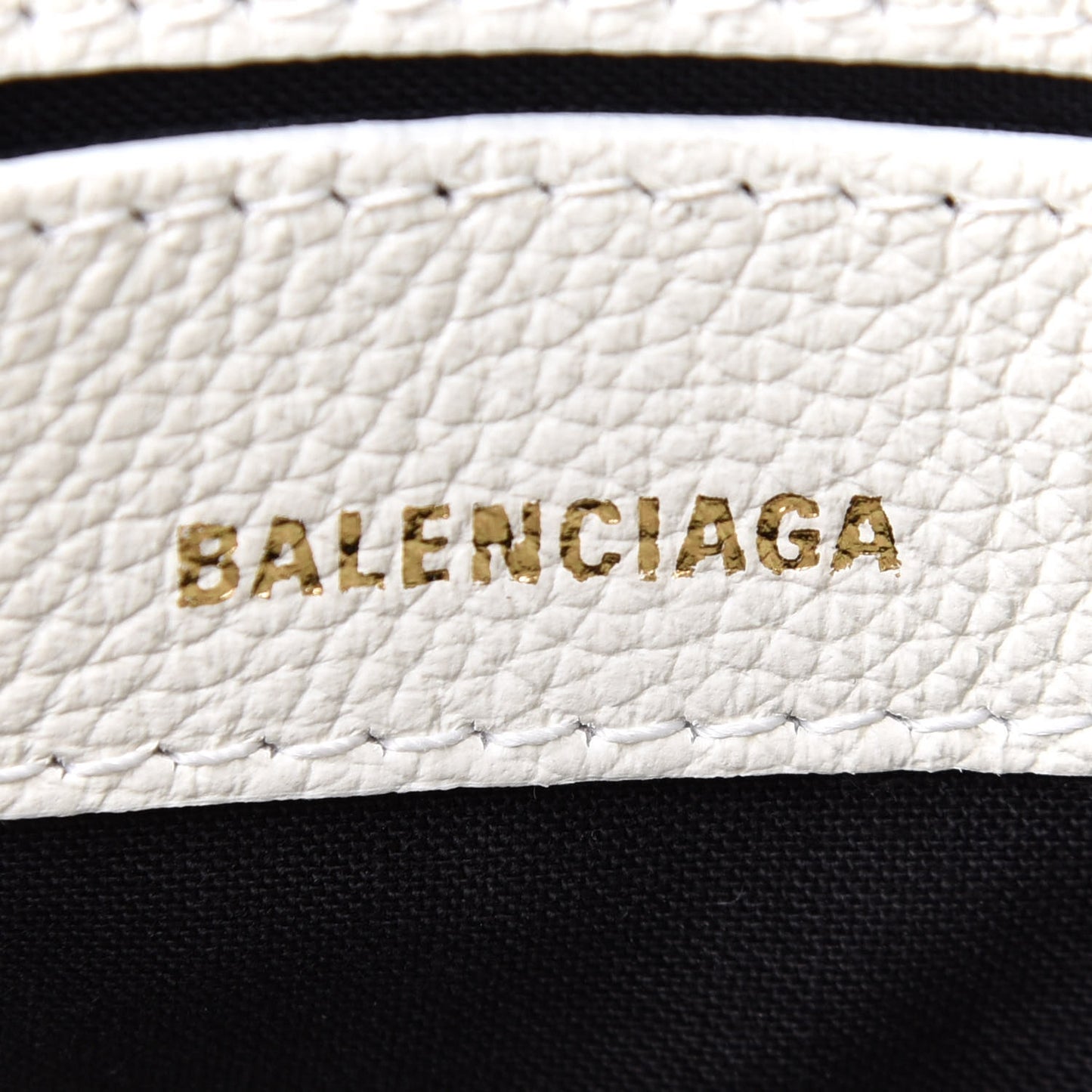 Grained Calfskin XXS Ville Top Handle Bag White Black