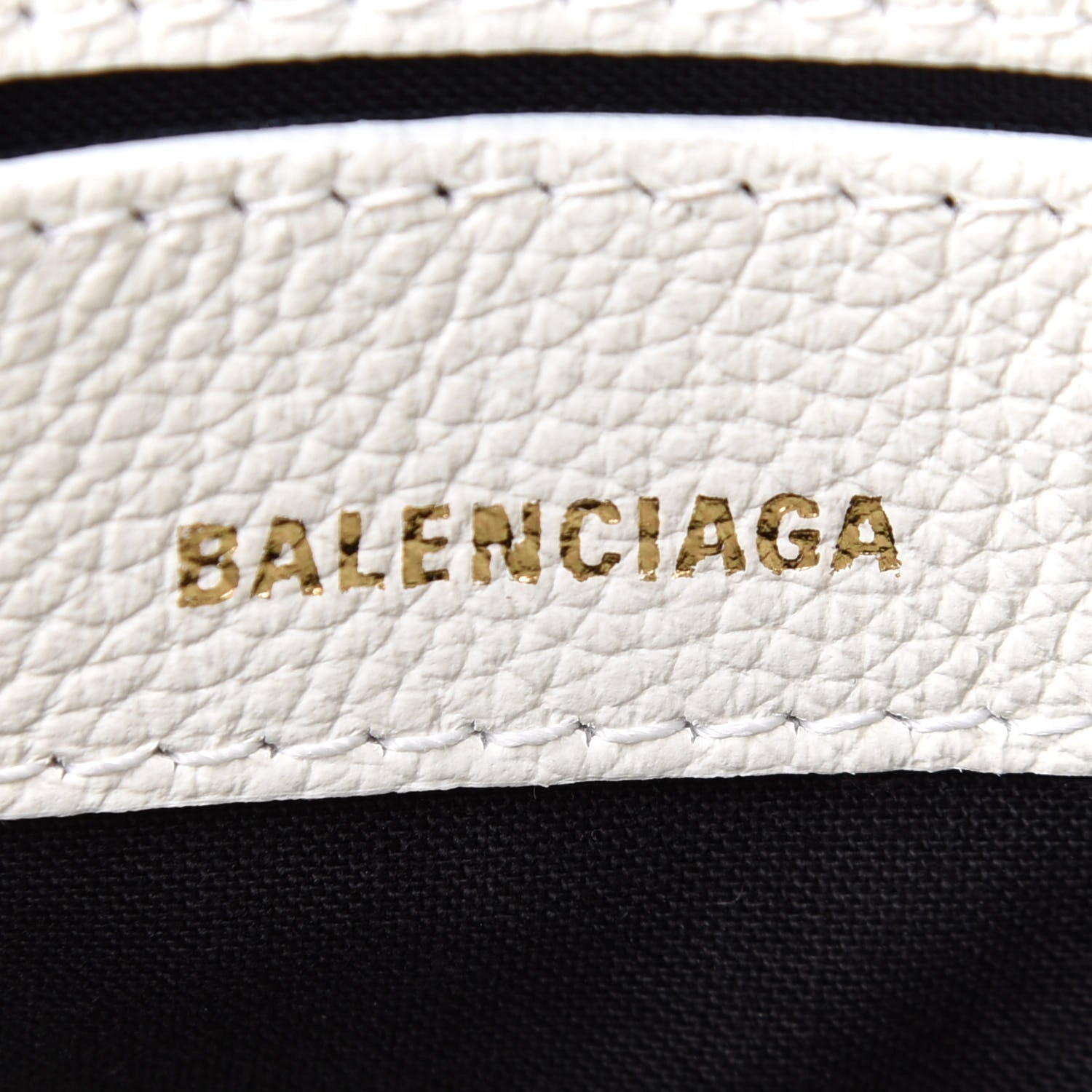 Balenciaga Grained Calfskin XXS Ville Top Handle Bag White Black 6 of 11