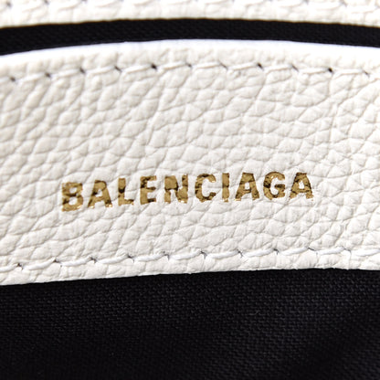 Balenciaga Grained Calfskin XXS Ville Top Handle Bag White Black 6 of 11