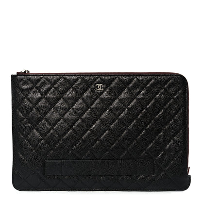 Chanel Caviar Quilted Document Portfolio Holder Black 1 of 12