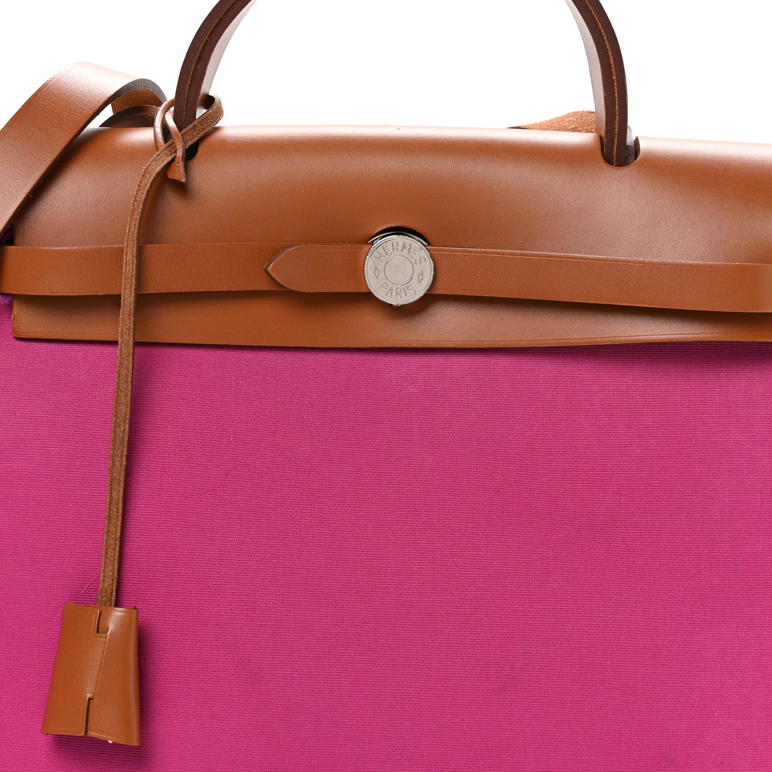 Hermes Vache Hunter Toile Herbag Zip 31 PM Magnolia Fauve 9 of 11