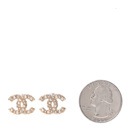 Chanel Pearl CC Earrings Gold 2 of 4