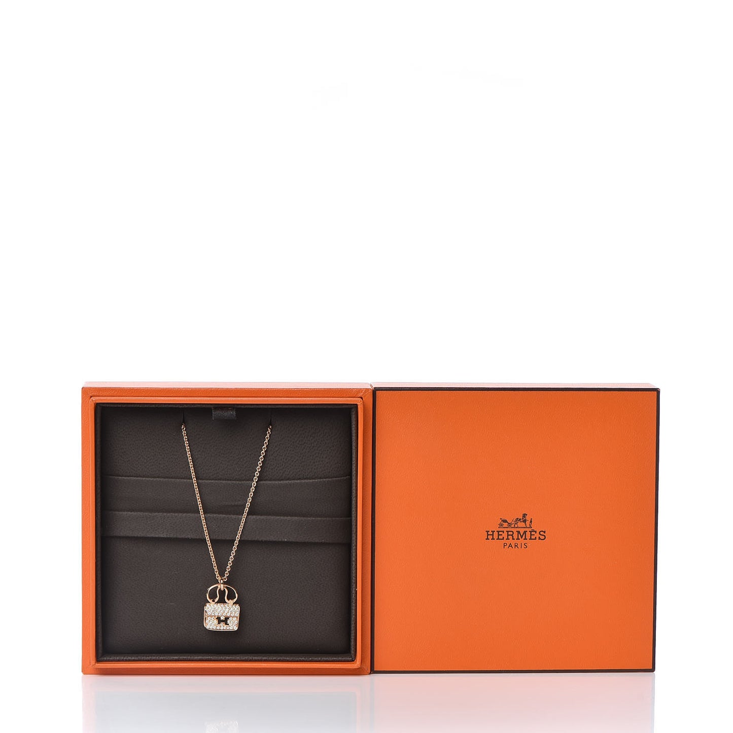18K Rose Gold Diamond Constance Amulette Pendant Necklace