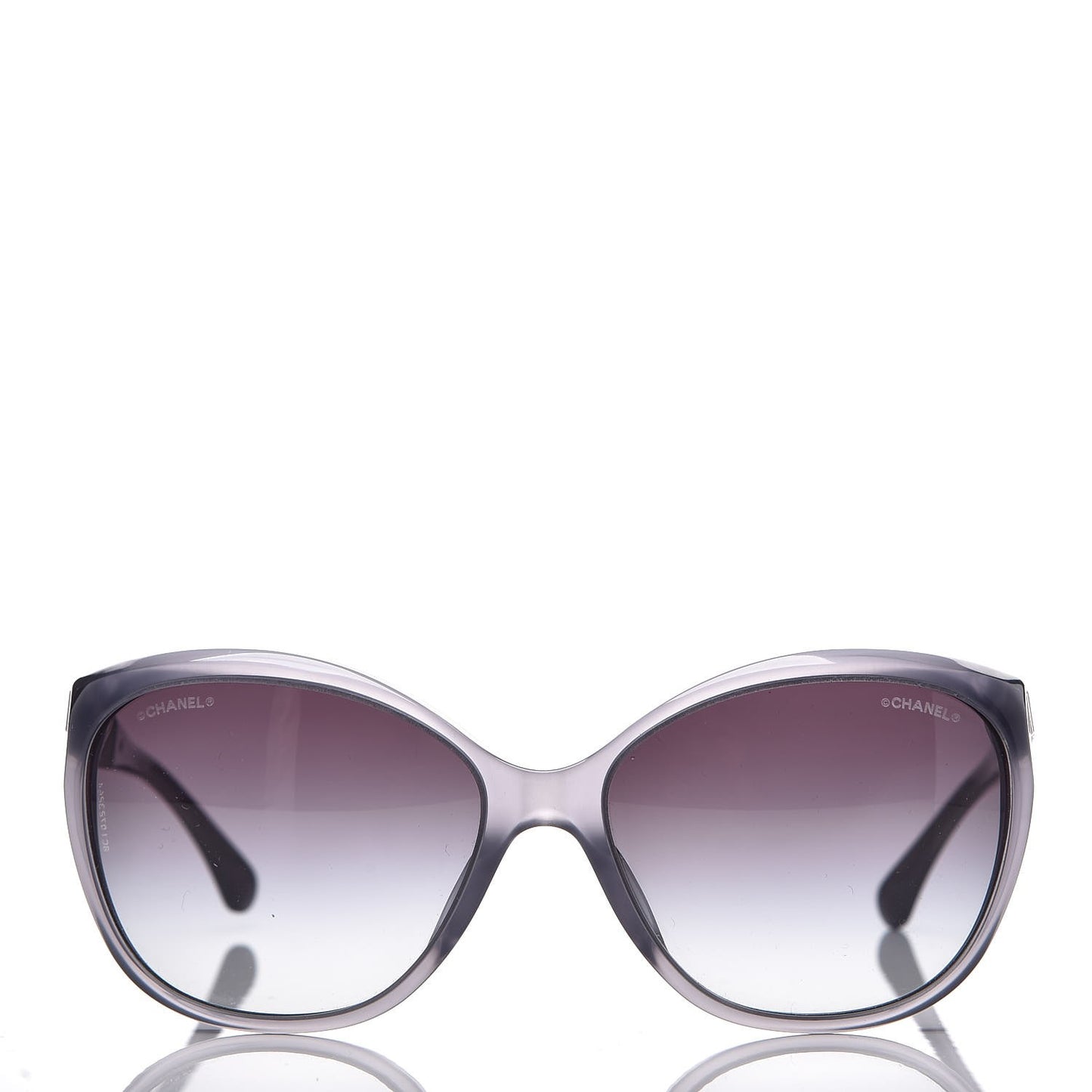 Crystal Baguette Cat Eye Sunglasses 5309-B-A Grey