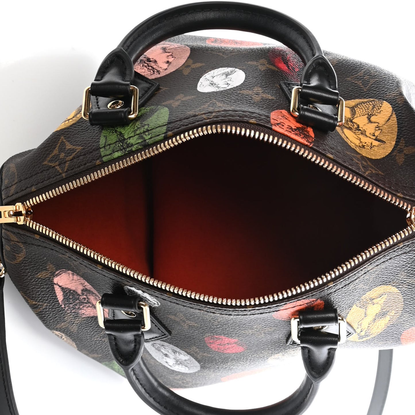 X FORNASETTI Monogram Cameo Speedy Bandouliere 25