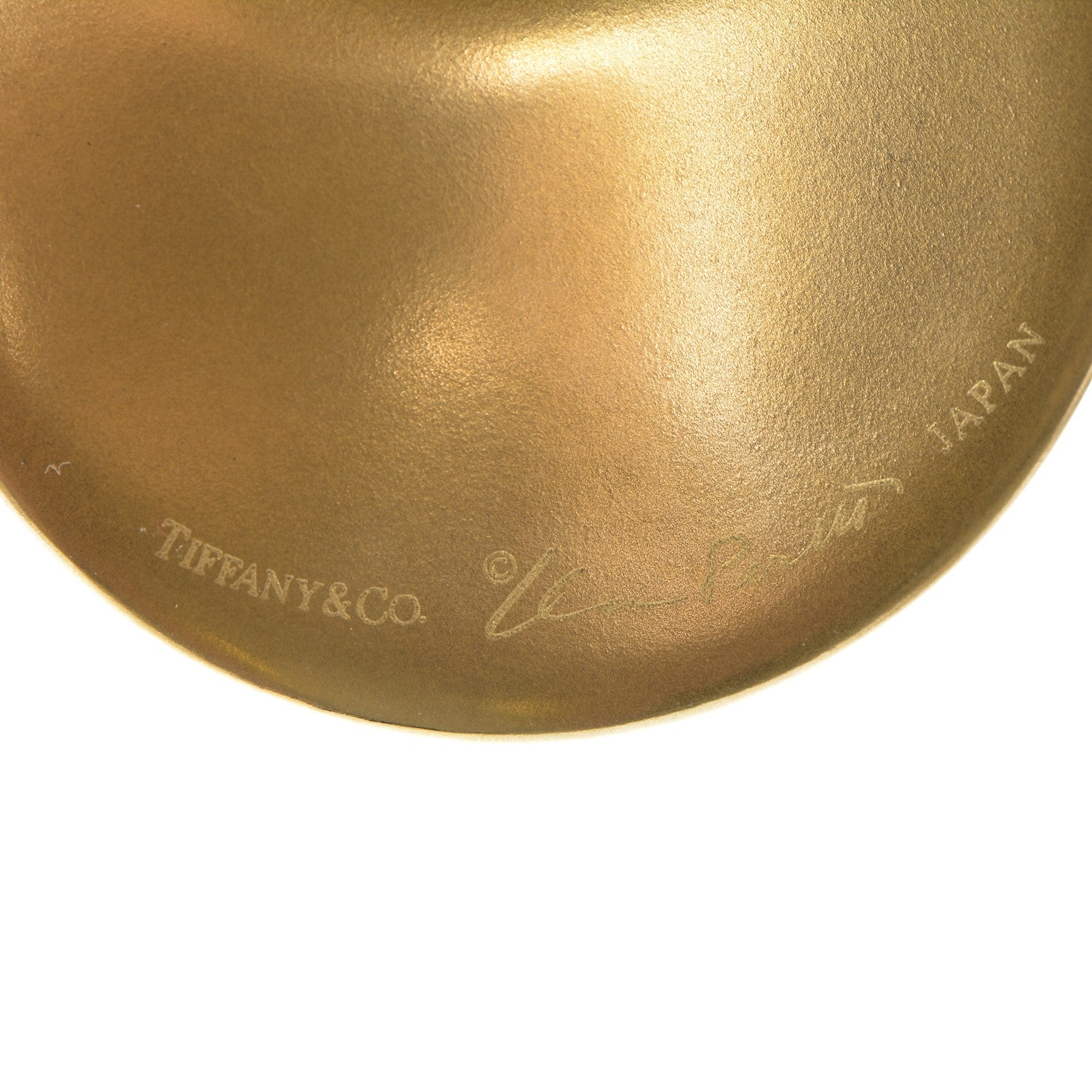 Tiffany Lacquered Japanese Hardwood Elsa Peretti Round Drop Earrings Gold 5 of 6
