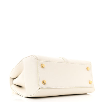 Celine Grained Calfskin Small 16 Top Handle Bag White 4 of 16