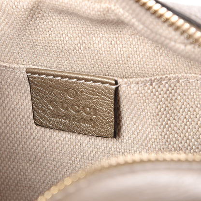 Gucci Metallic Pebbled Calfskin Small Soho Disco Bag Golden Beige 6 of 7