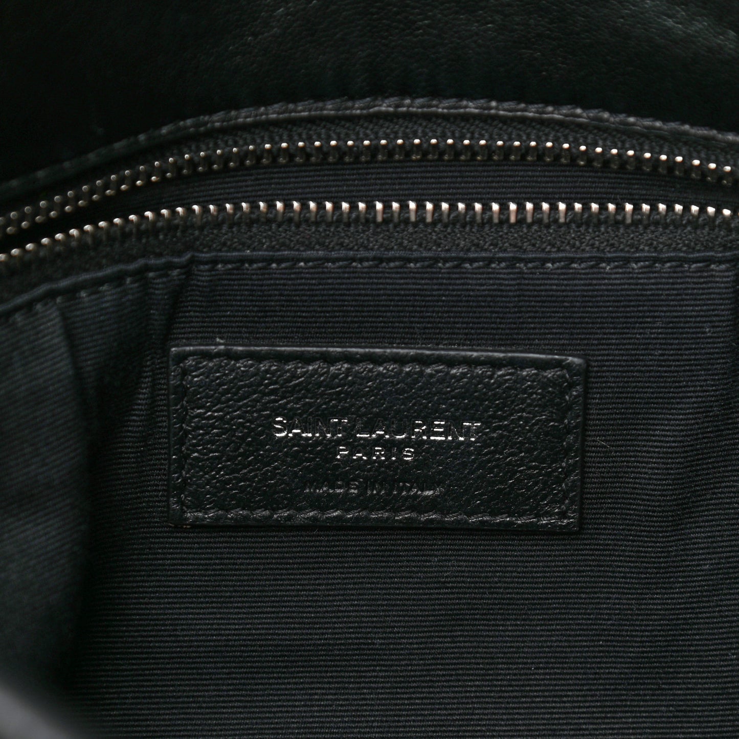 Lambskin Quilted Medium Loulou Puffer Monogram Chain Satchel Black