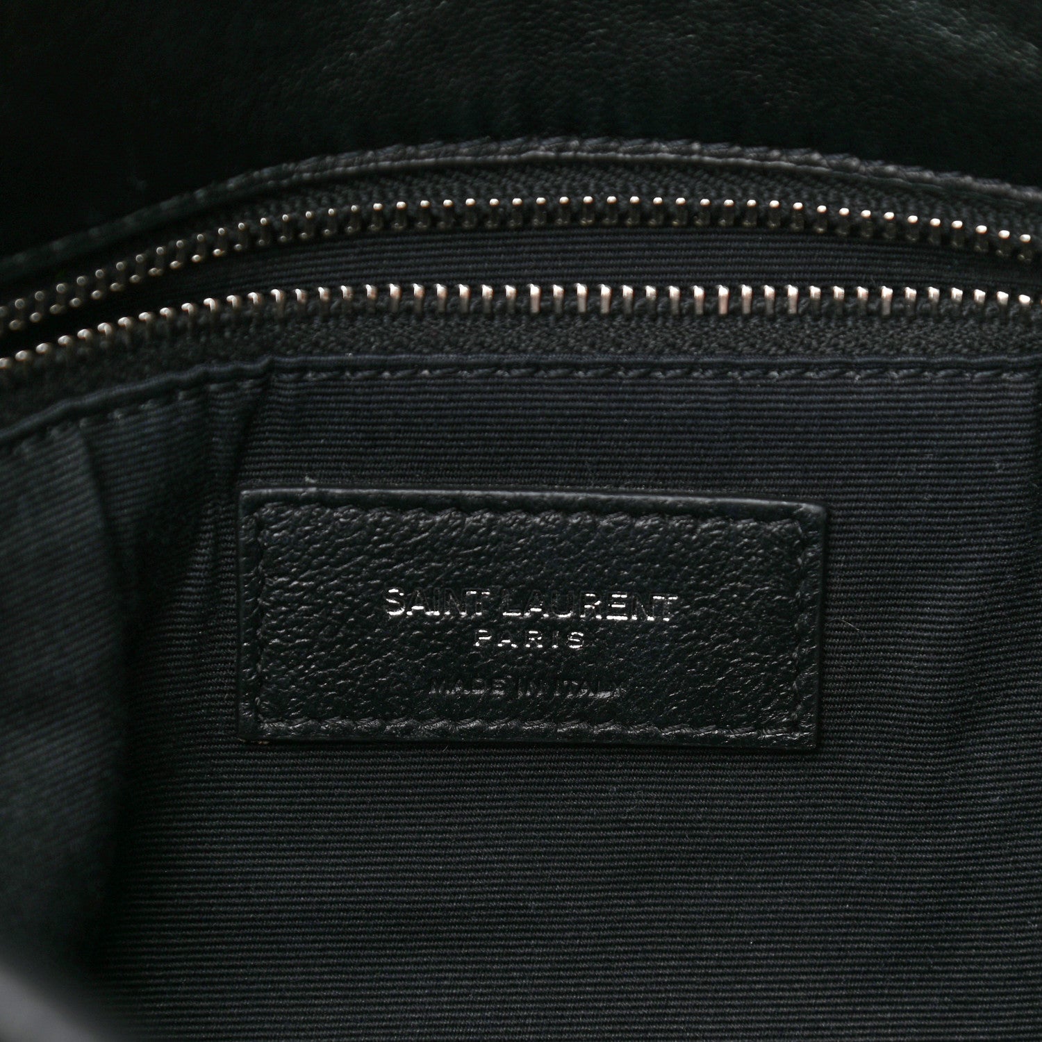 Saint Laurent Lambskin Quilted Medium Loulou Puffer Monogram Chain Satchel Black 6 of 9
