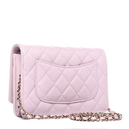 Chanel Caviar Quilted Coco Candy Wallet On Chain WOC Light Pink 3 of 12
