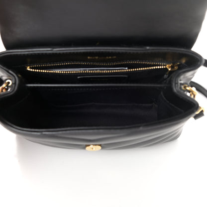 Saint Laurent Calfskin Y Quilted Monogram Toy Loulou Crossbody Bag Black 5 of 9