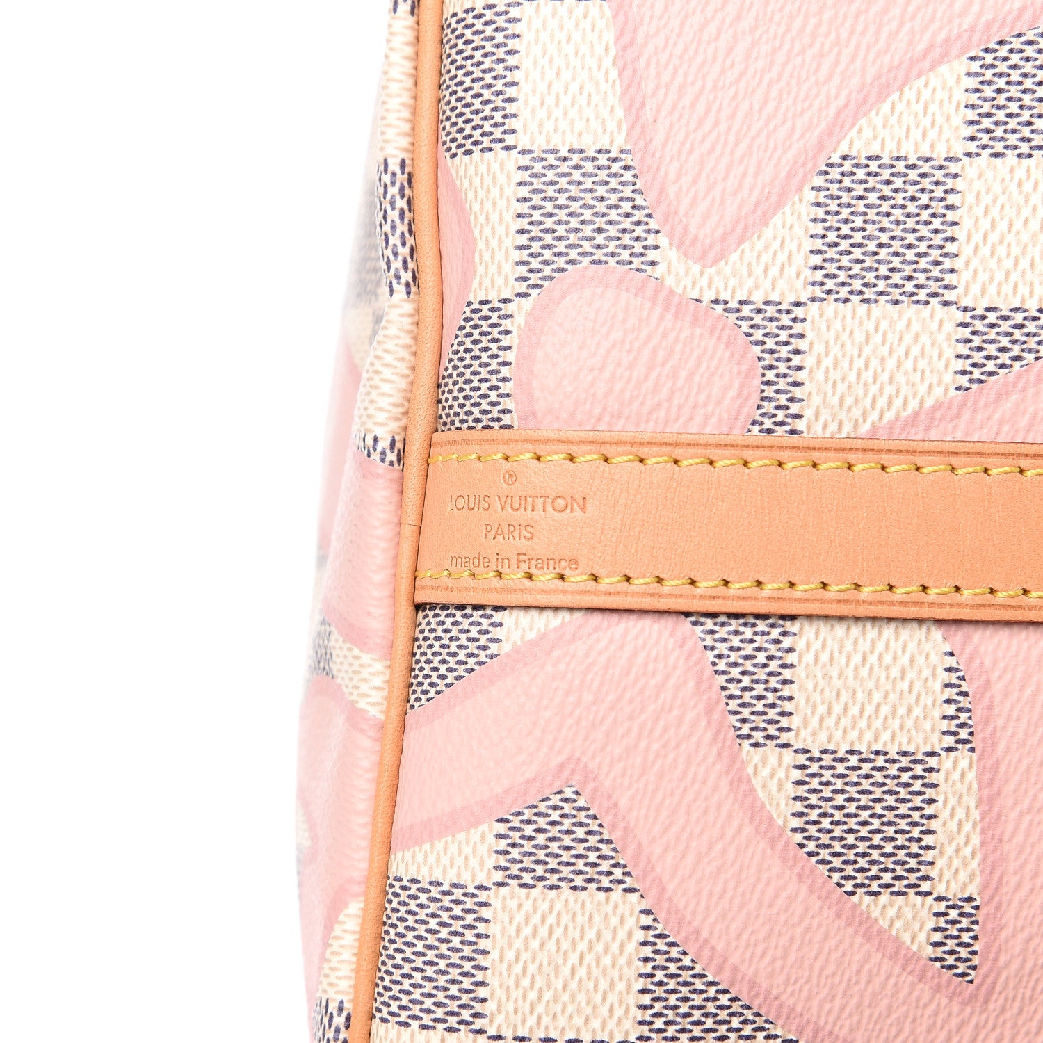 Louis Vuitton Damier Azur Tahitienne Speedy Bandouliere 30 Rose Ballerine 5 of 9