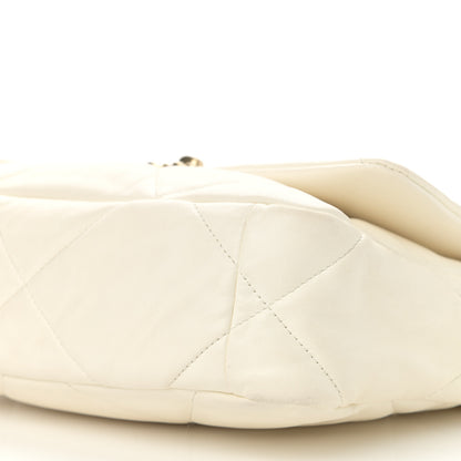 Chanel Lambskin Quilted Medium Chanel 19 Flap White 10 of 12