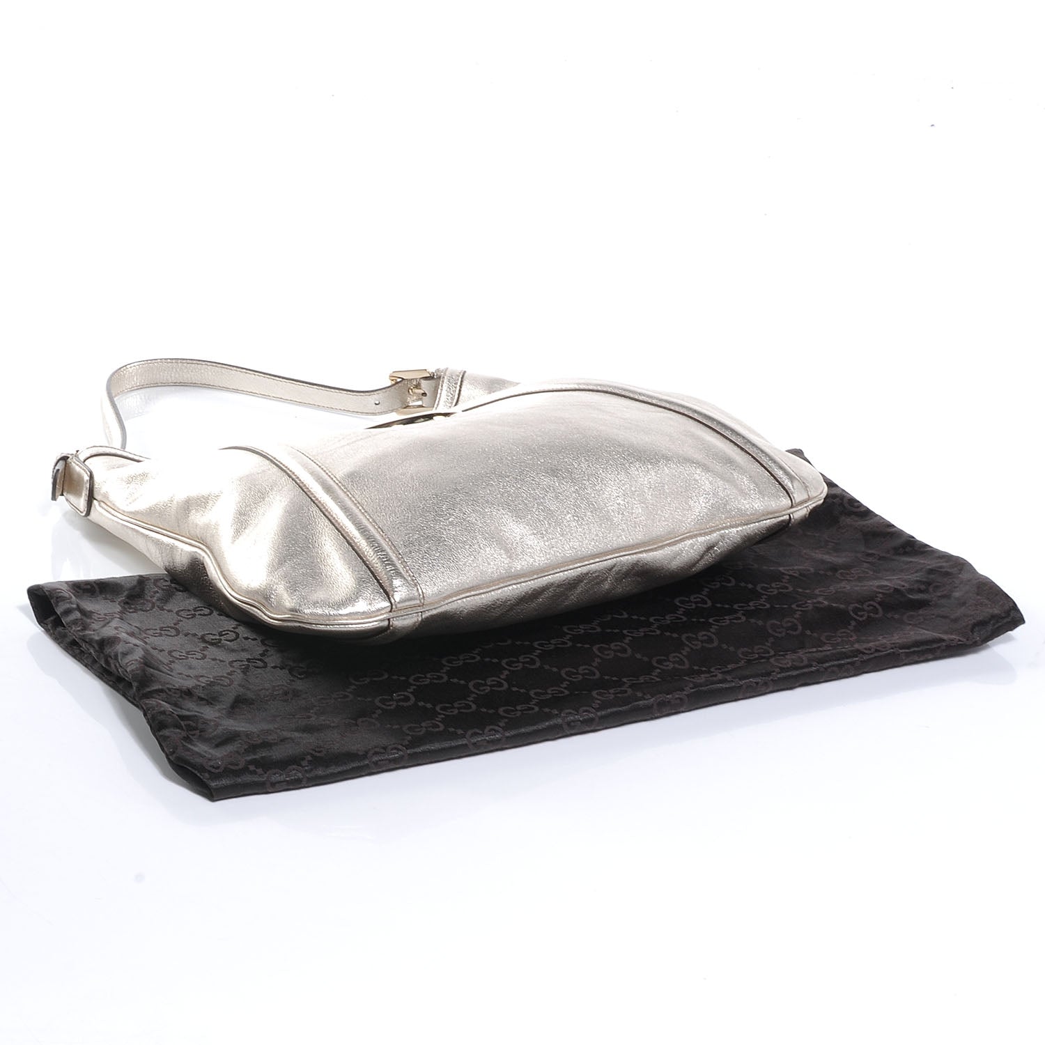 Gucci Leather Medium Britt Hobo Platinum 4 of 7