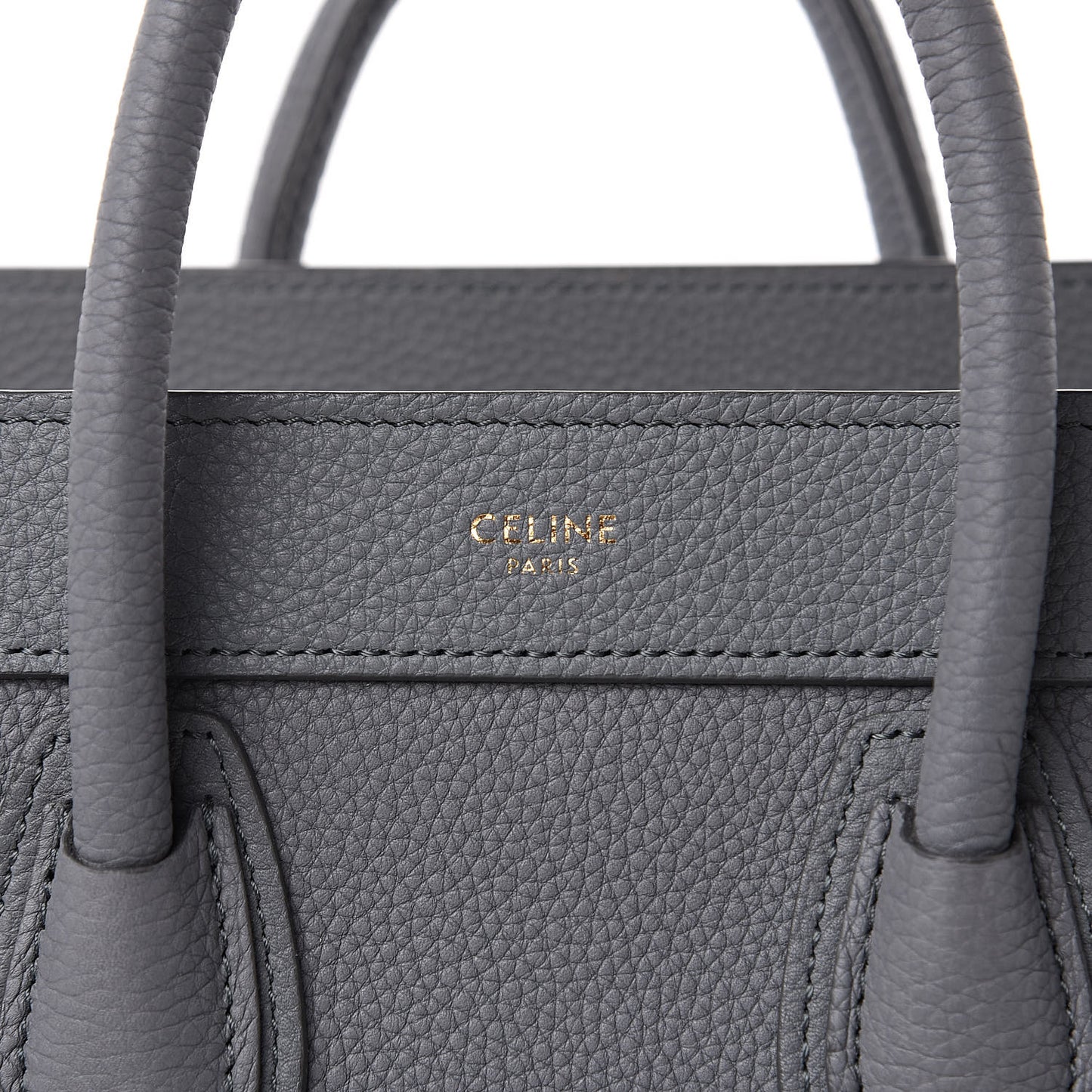 Baby Drummed Calfskin Nano Luggage Kohl