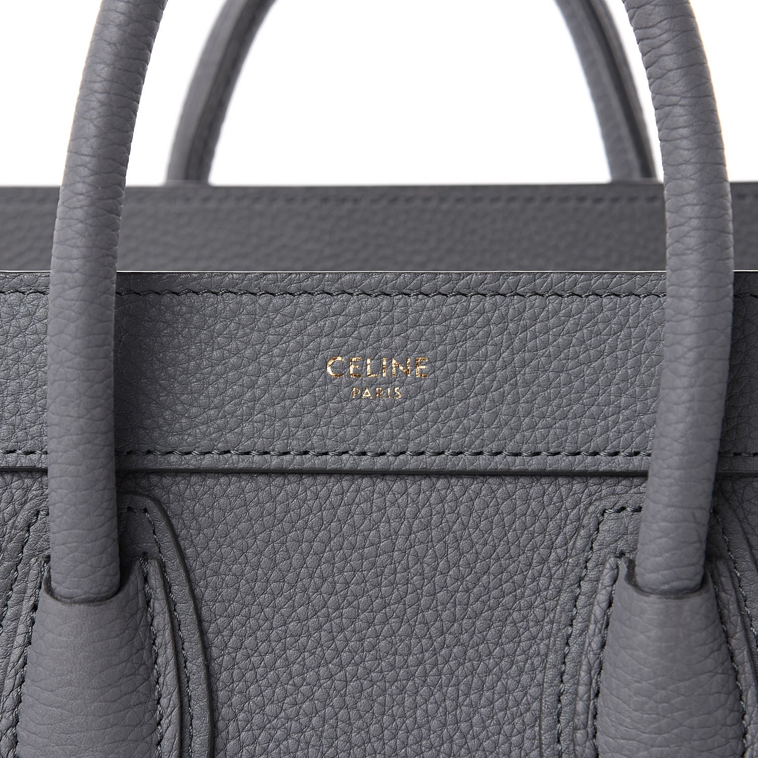 Celine Baby Drummed Calfskin Nano Luggage Kohl 8 of 10