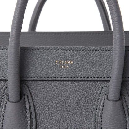 Celine Baby Drummed Calfskin Nano Luggage Kohl 8 of 10